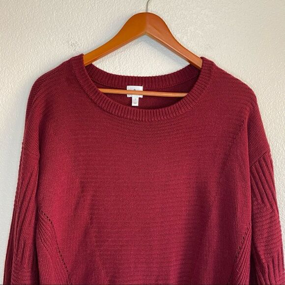 Dressbarn Size Large Maroon Knit Sweater - Picture 2 of 8